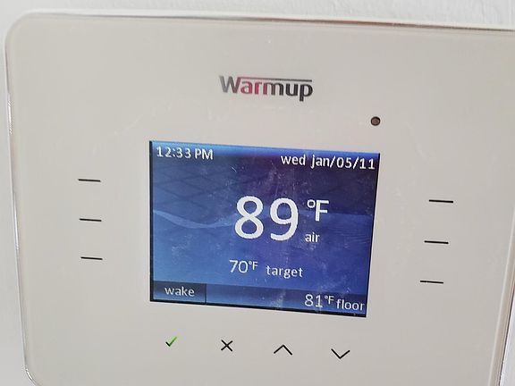 Heated tile floors in baths