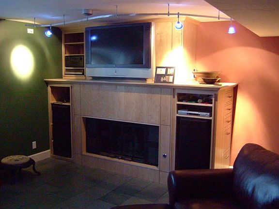 Family room entertainment center