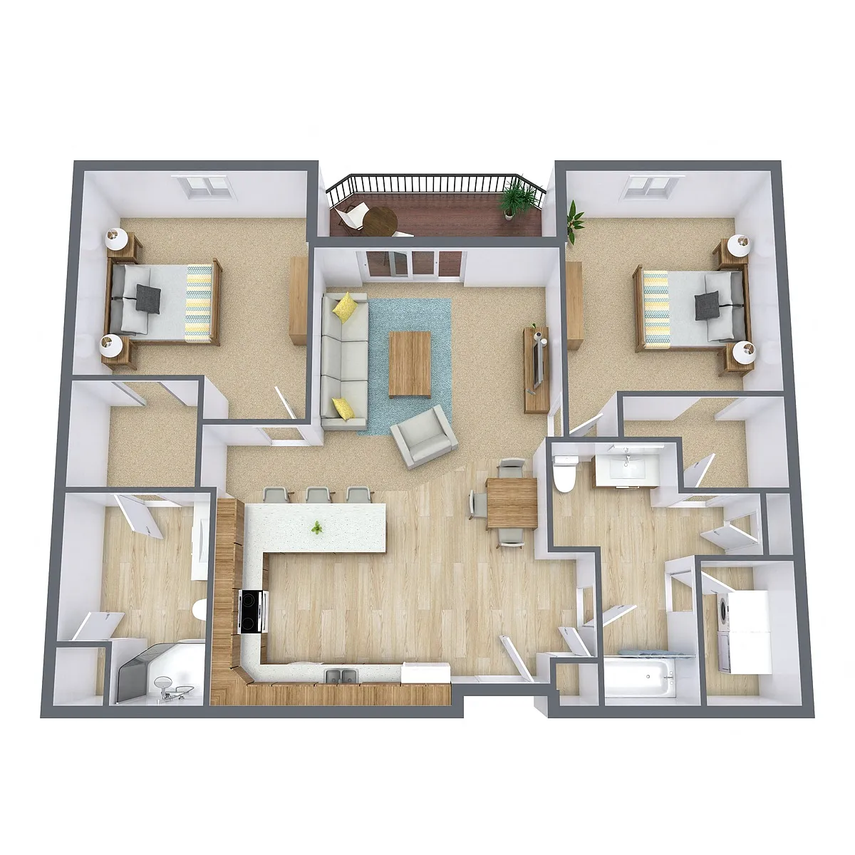 Floor plan Two Bedroom 2175A