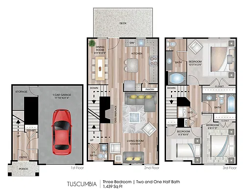 Floor plan Tuscumbia Townhome