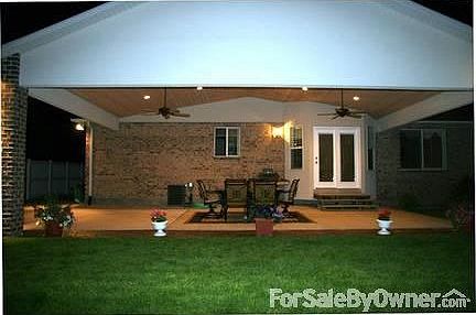 Covered Patio at night