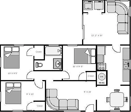 3 bed, 950 sqft, $1,500 — Photo 3