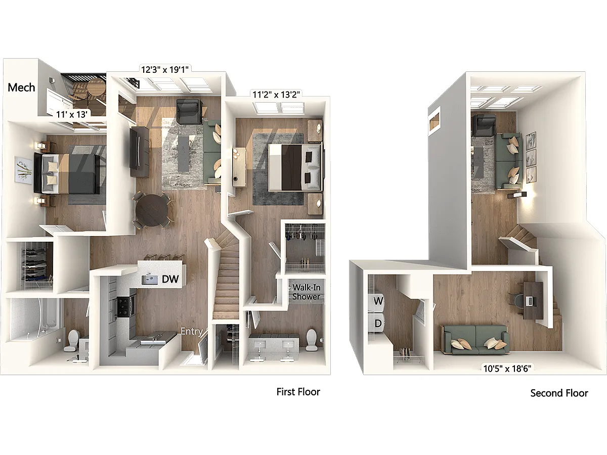 Floor plan BM08L-1371sf-1404