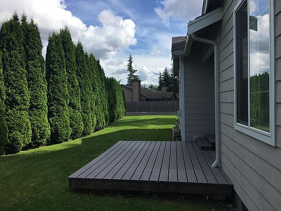 Side yard looking toward front