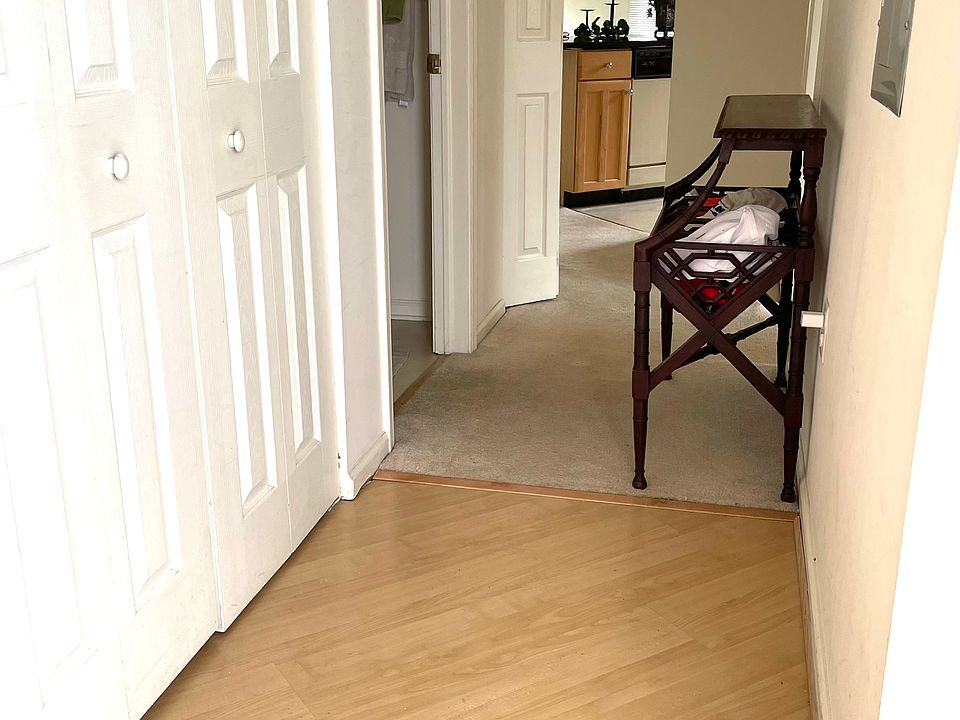 Entry hallway and HVAC closet (on left).