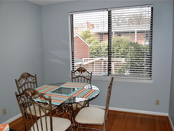Eat in kitchen with large window overlooking back yard.