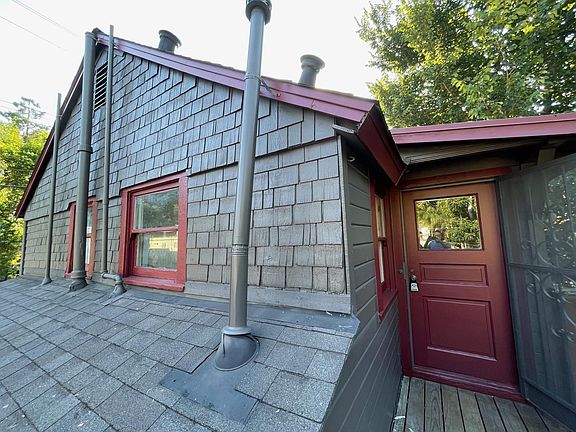 Front door and kitchen window