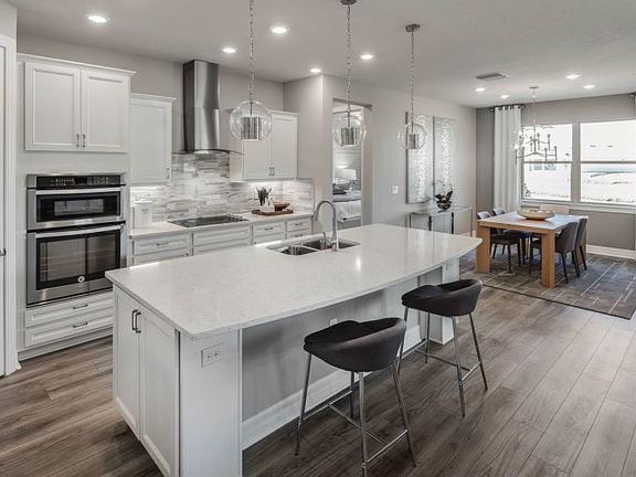 Kitchen with Island for Meal Planning at Home or Entertaining with Friends