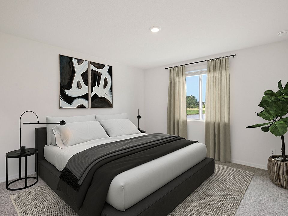 The Primary Bedroom of the Acadia Virtually Staged.