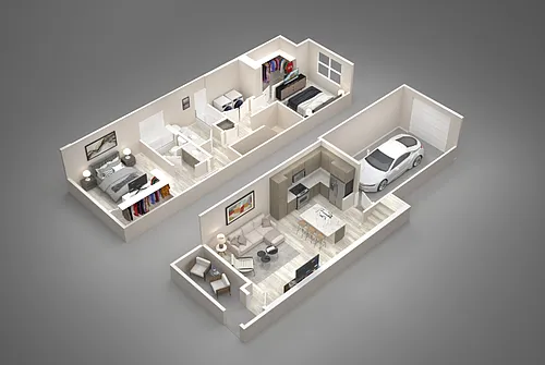 Floor plan 2 Bed/2 Bath