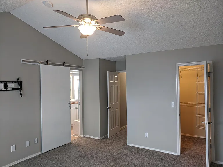 View of master closet and master bath entrance
