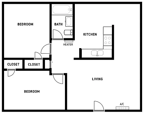 Floor plan 2 Bedroom