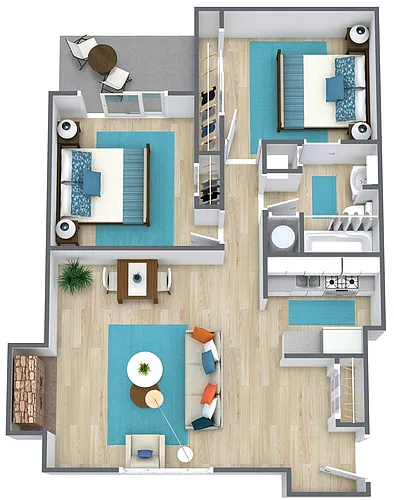 Floor plan Renovated Two Bedroom