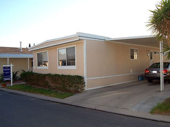 side view showing carport