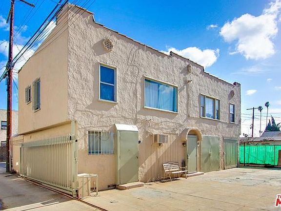 Building with iron security gate