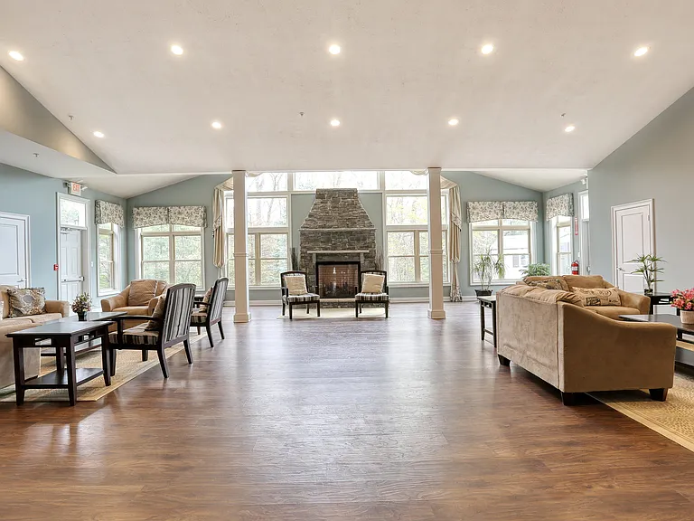 Modern clubhouse with amenities for fitness, leisure, and entertainment
