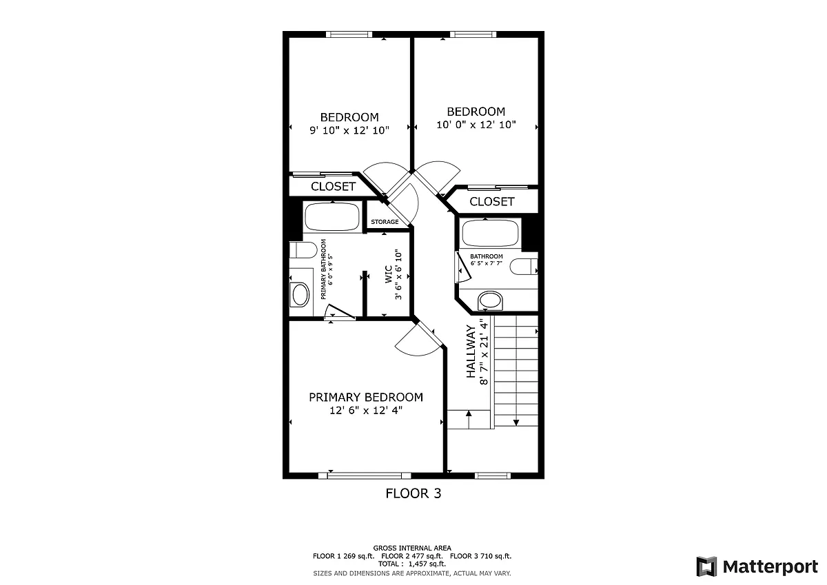Floor plan 3 Bed 2.5 Bath O