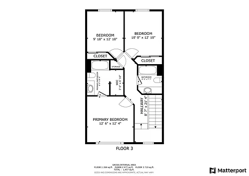 Floor plan 3 Bed 2.5 Bath O