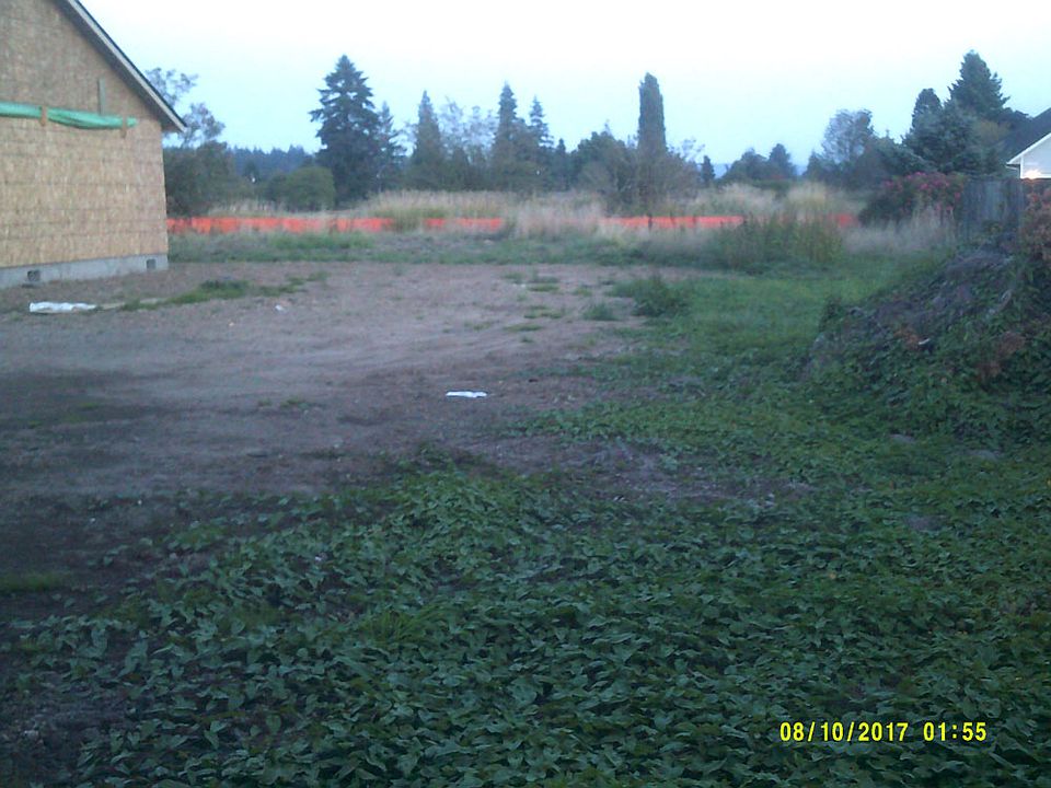 Entry to lot looking east