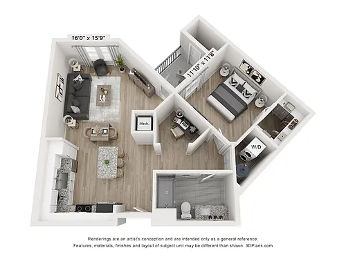 Floor plan Euston 1BD 1BA