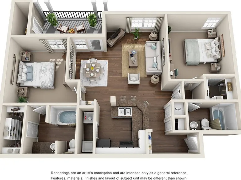 2 Bedroom | 2 Bath | 1045 SF 2 Bedroom | 2 Bath | 1045 SF