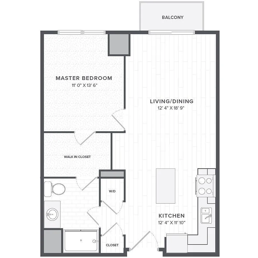 Floor plan 1B1BA-1A