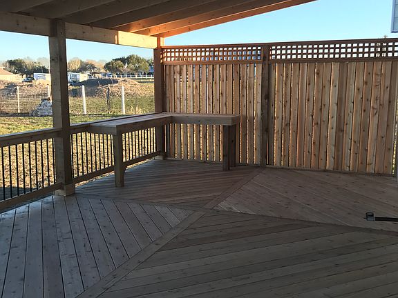 New deck covered area