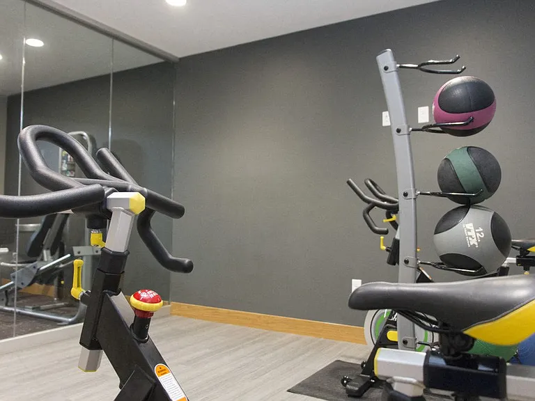Stay active with our fully-equipped 24-hour fitness centerfully equipped with yoga and strength training equipment.