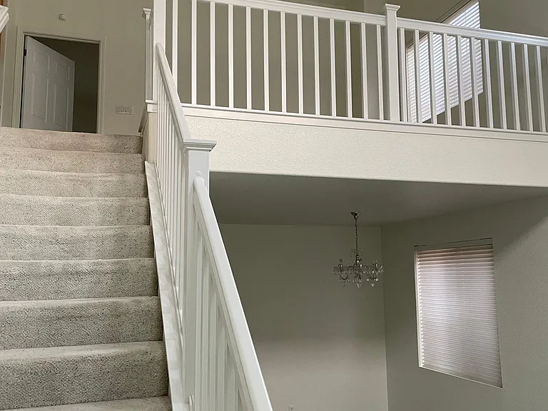 Stairs leading to loft/office