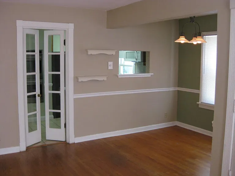 View of dining nook from living room