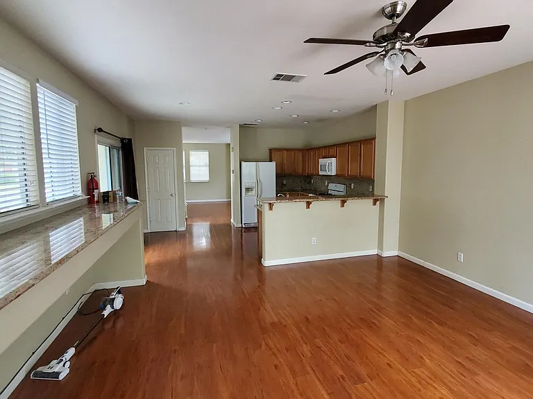 look from family room to Kitchen