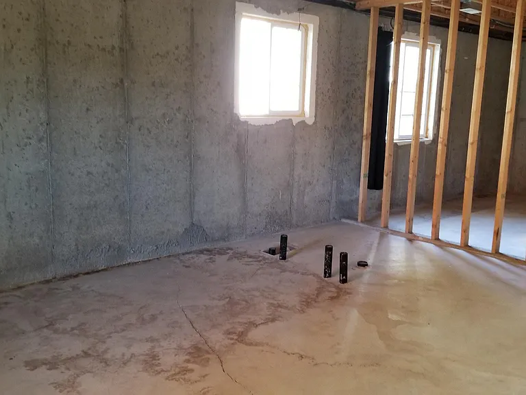 North side of unfinished basement.