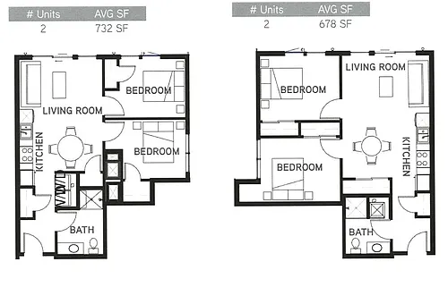 Floor plan Two Bedroom