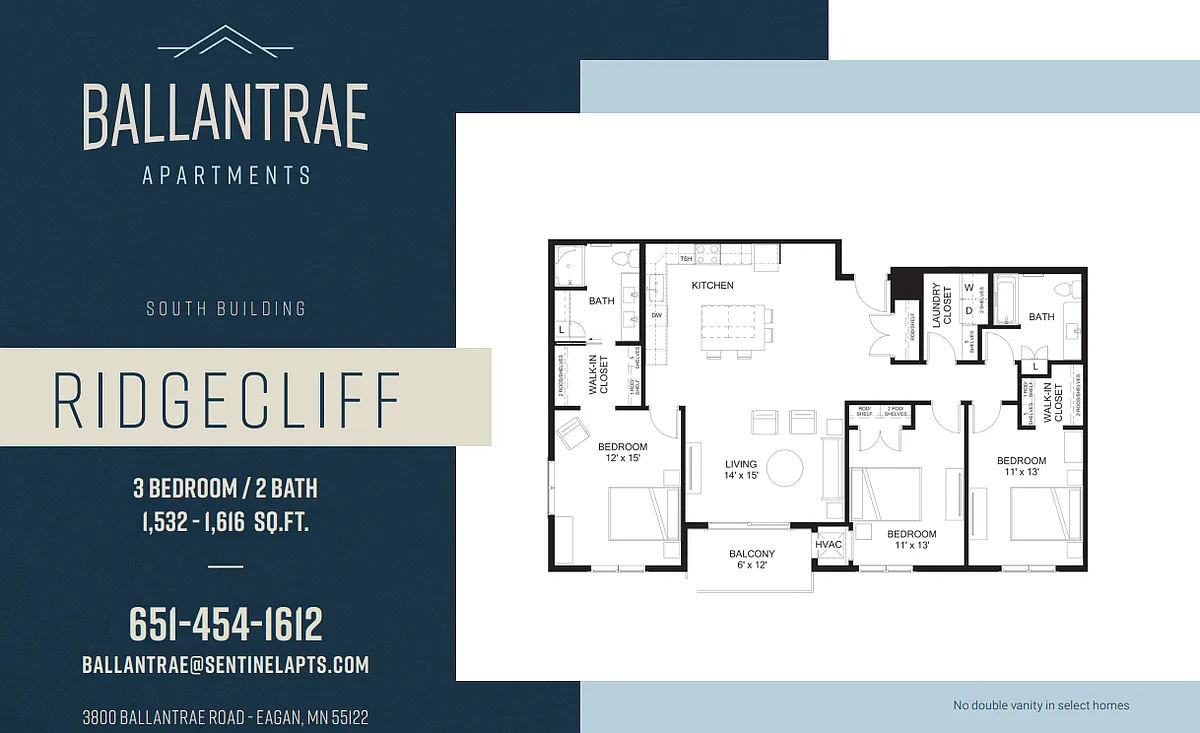 Floor plan Ridgecliff - 3 BR New Construction