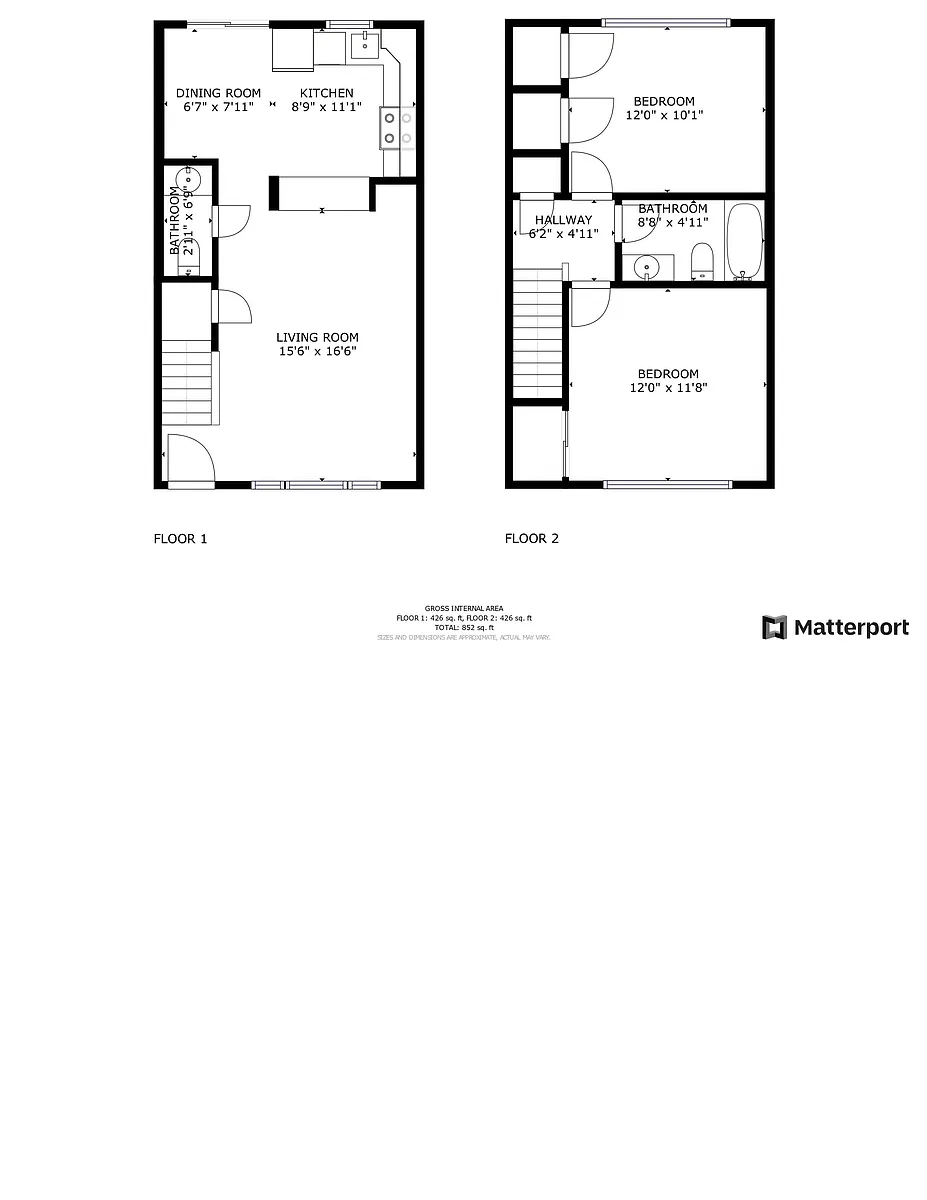 Floor plan Daffodil TH 2 Beds
