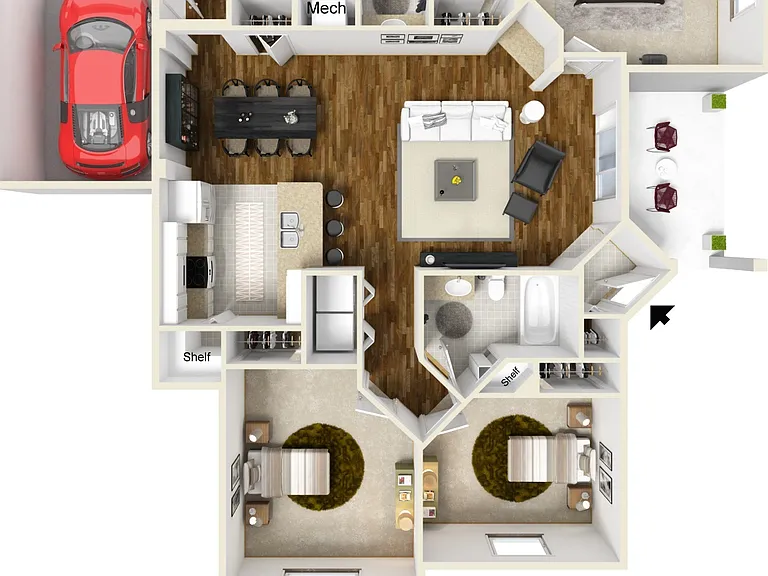 Villas at Gateway - Orchid - 2 Beds - 2 Baths - 1230 Sq. ft.