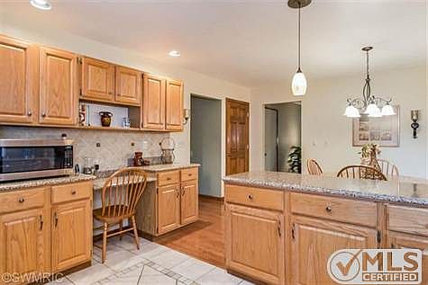 Kitchen with built-in desk