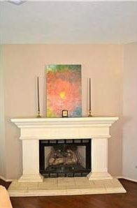 Gas Log Corner Fireplace!