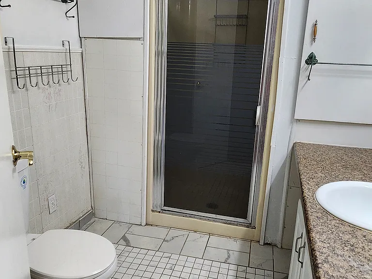 Bathroom with shower.