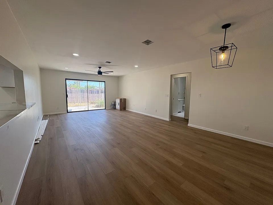 Family Room and Dining Room with Luxury Vinyl Plank