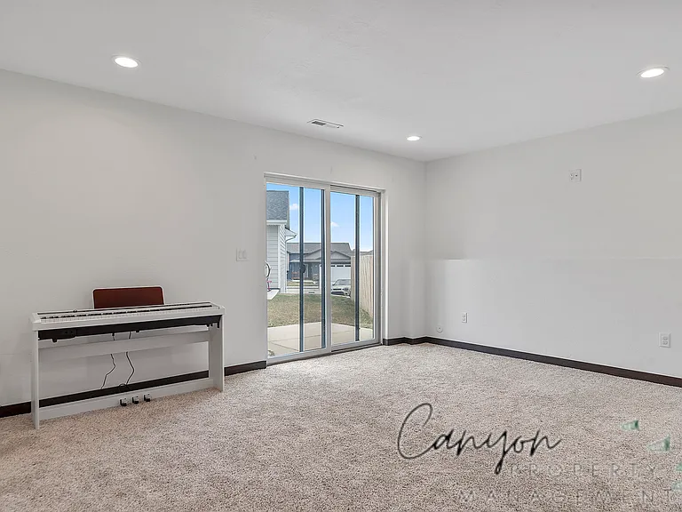 Family Room with Walk Out - Lower Level