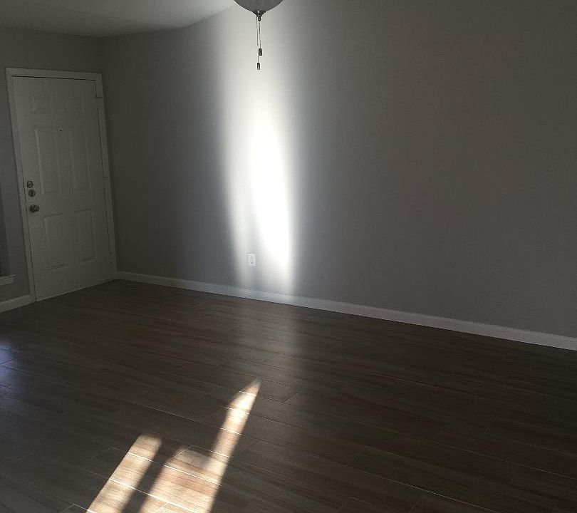 Living room with new ceiling fan