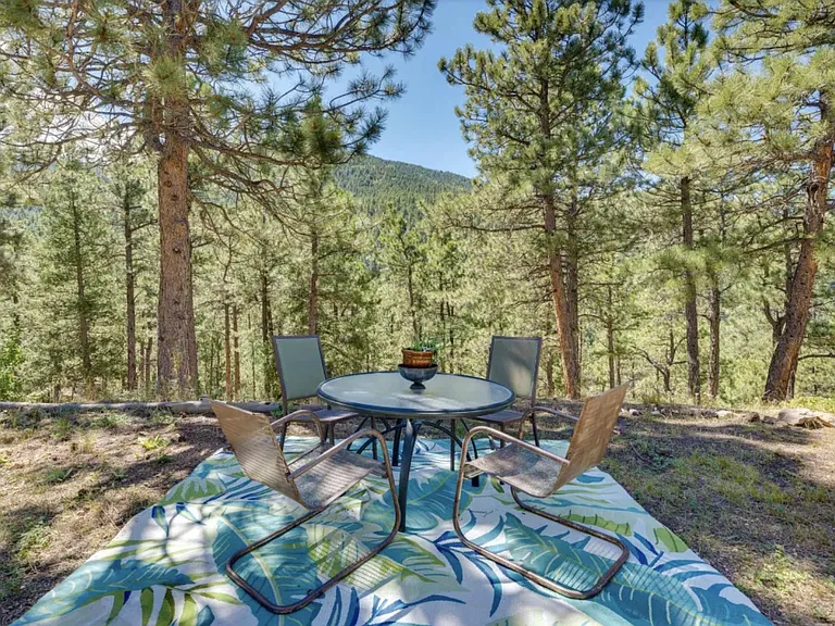 back patio in the Rocky Mountains