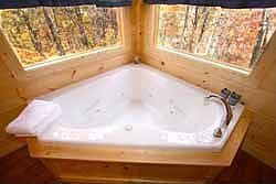 one of the two jetted tubs