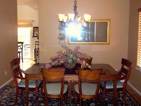 Separate Formal Dining Room w/Hardwood Floors & Wood Blinds