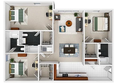 Floor plan 3BR/3BA