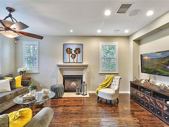 Living room area with fireplace