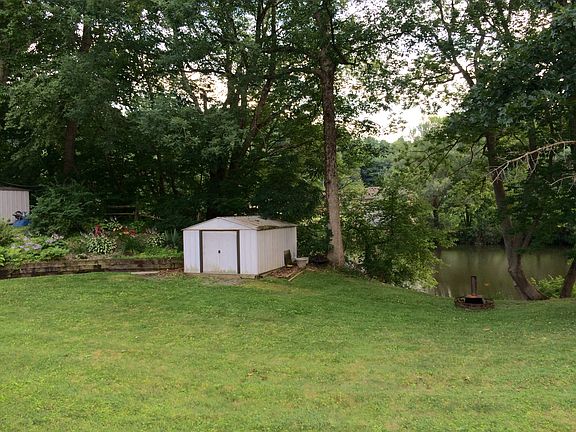 Back yard, building, river