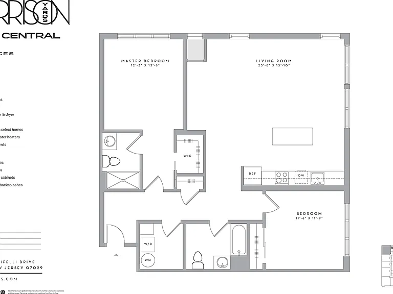 A2B7B floor plan Harrison Yards