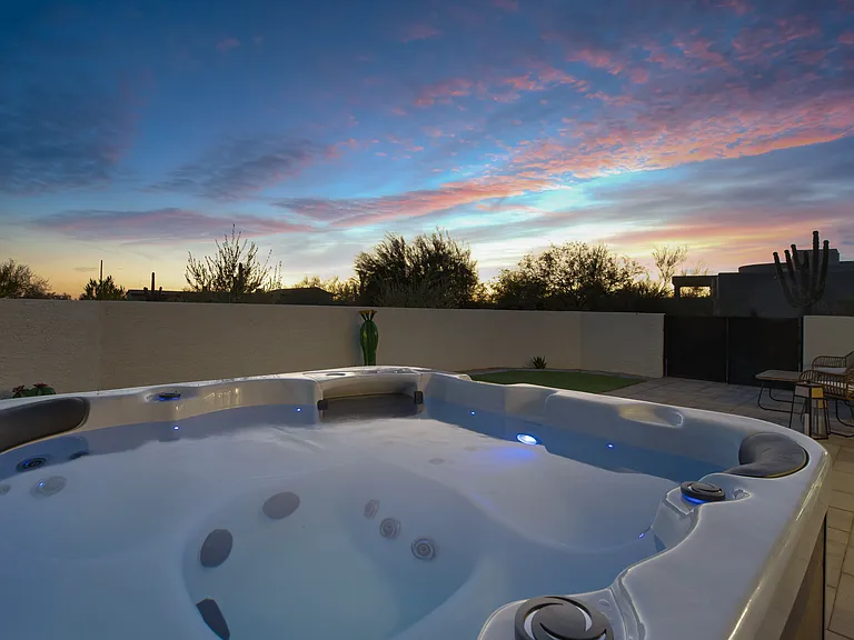 Hot tub up close